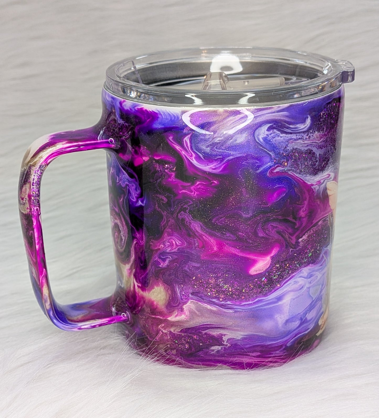 Purple Ink Drop Swirl Fairy	12 oz Camper Mug