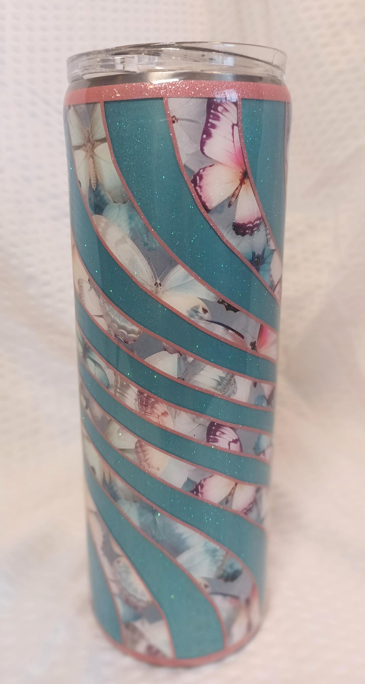 Twisted Butterfly 20 oz Skinny Stainless Steel Tumbler