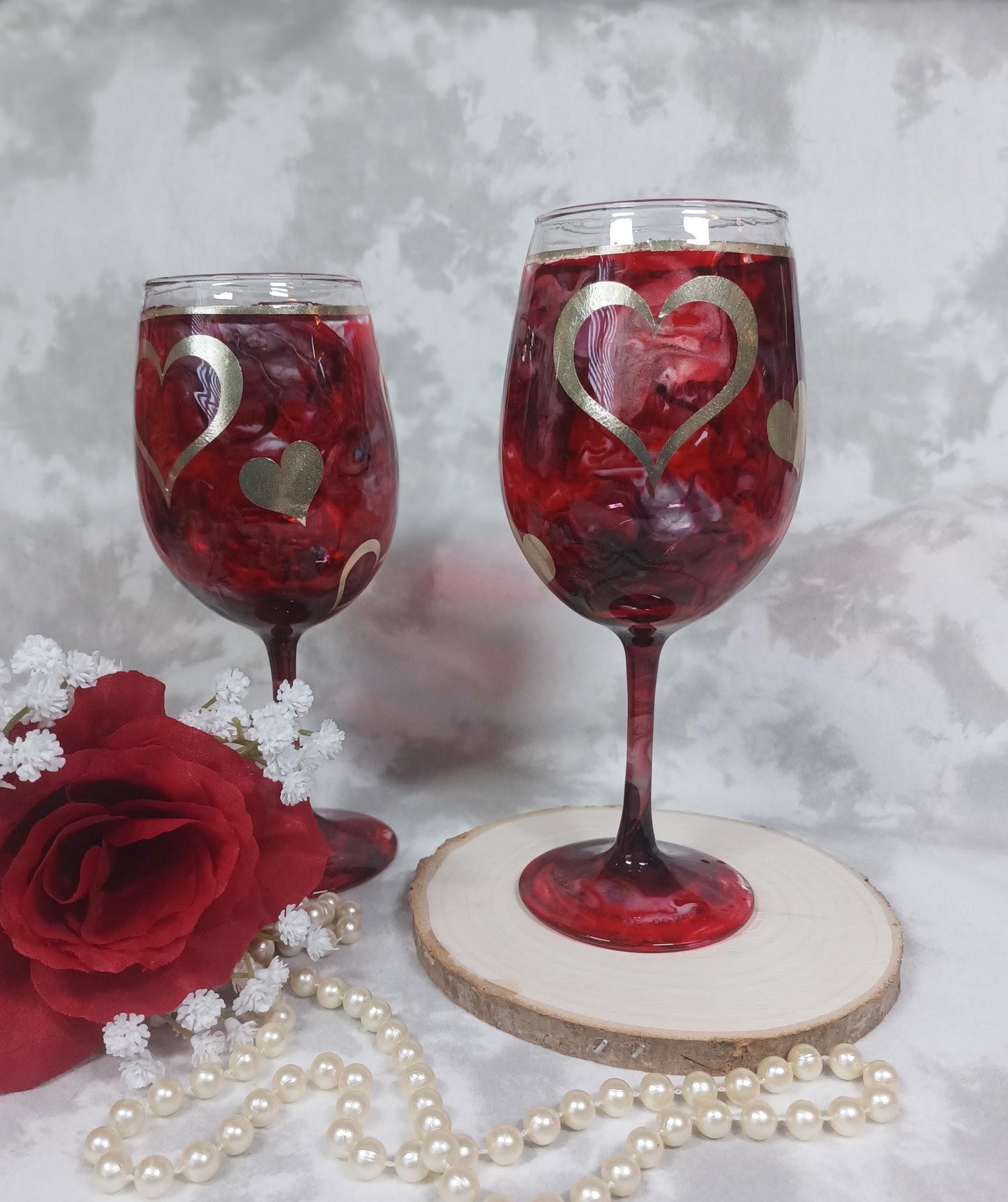 Valentine Wine Glass set
