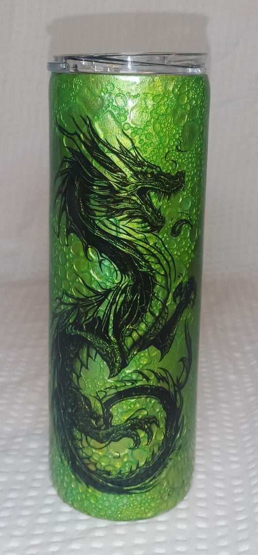 Green Dragon Tumbler with Black Dragon image