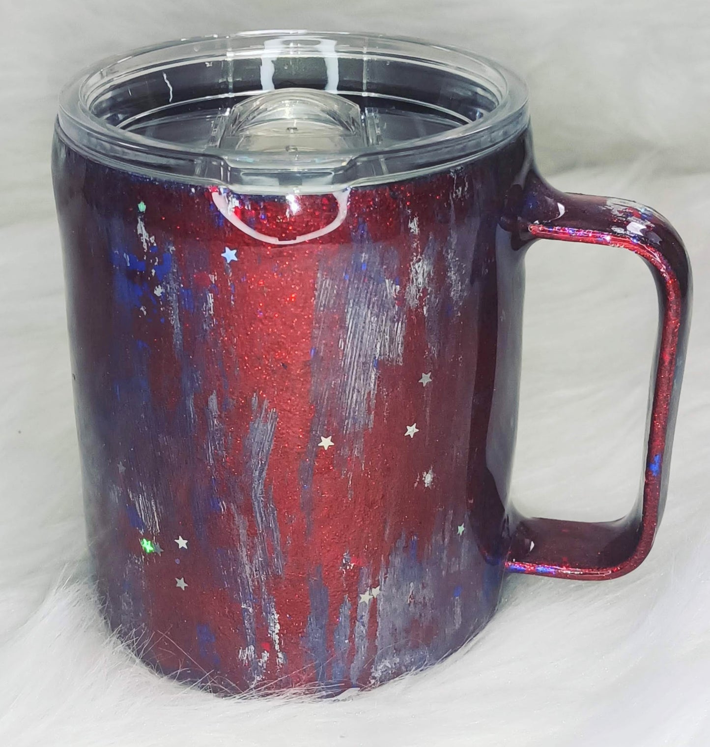 Red Distressed Patriotic Mug 12 oz Camper Mug