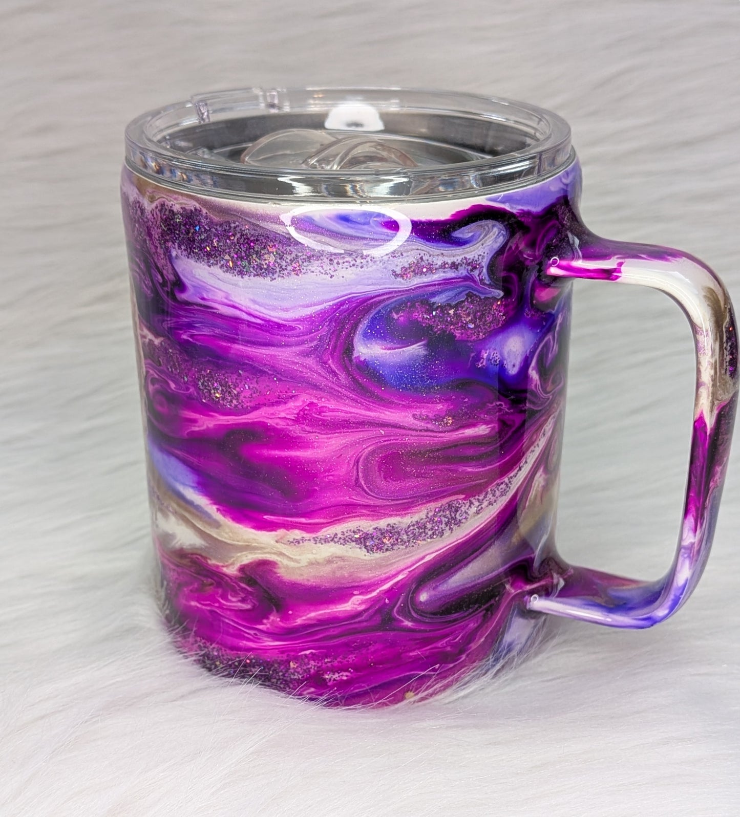 Purple Ink Drop Swirl Fairy	12 oz Camper Mug