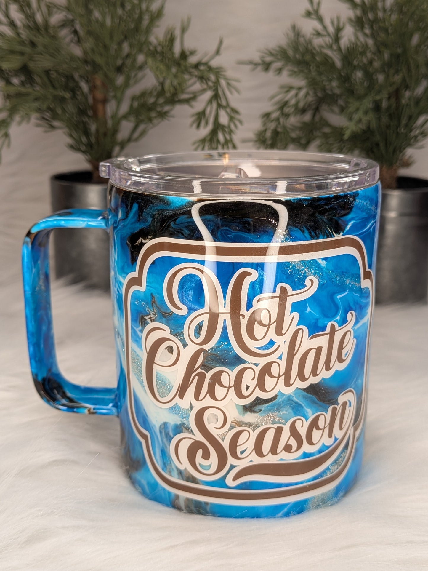 Ink Drop Swirl Christmas Gnome 12 oz Camper Mug