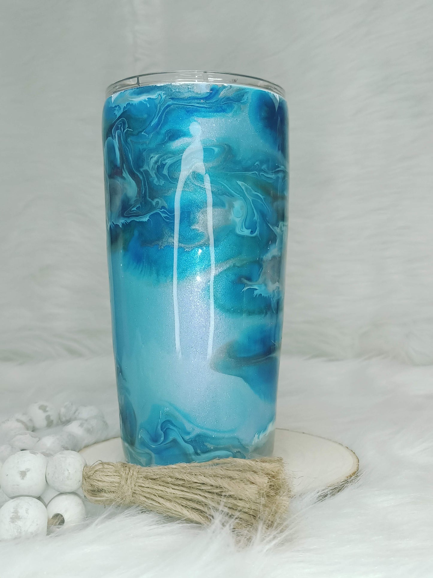 Blue Ink Drop 20 oz Regular Stainless Steel Tumbler