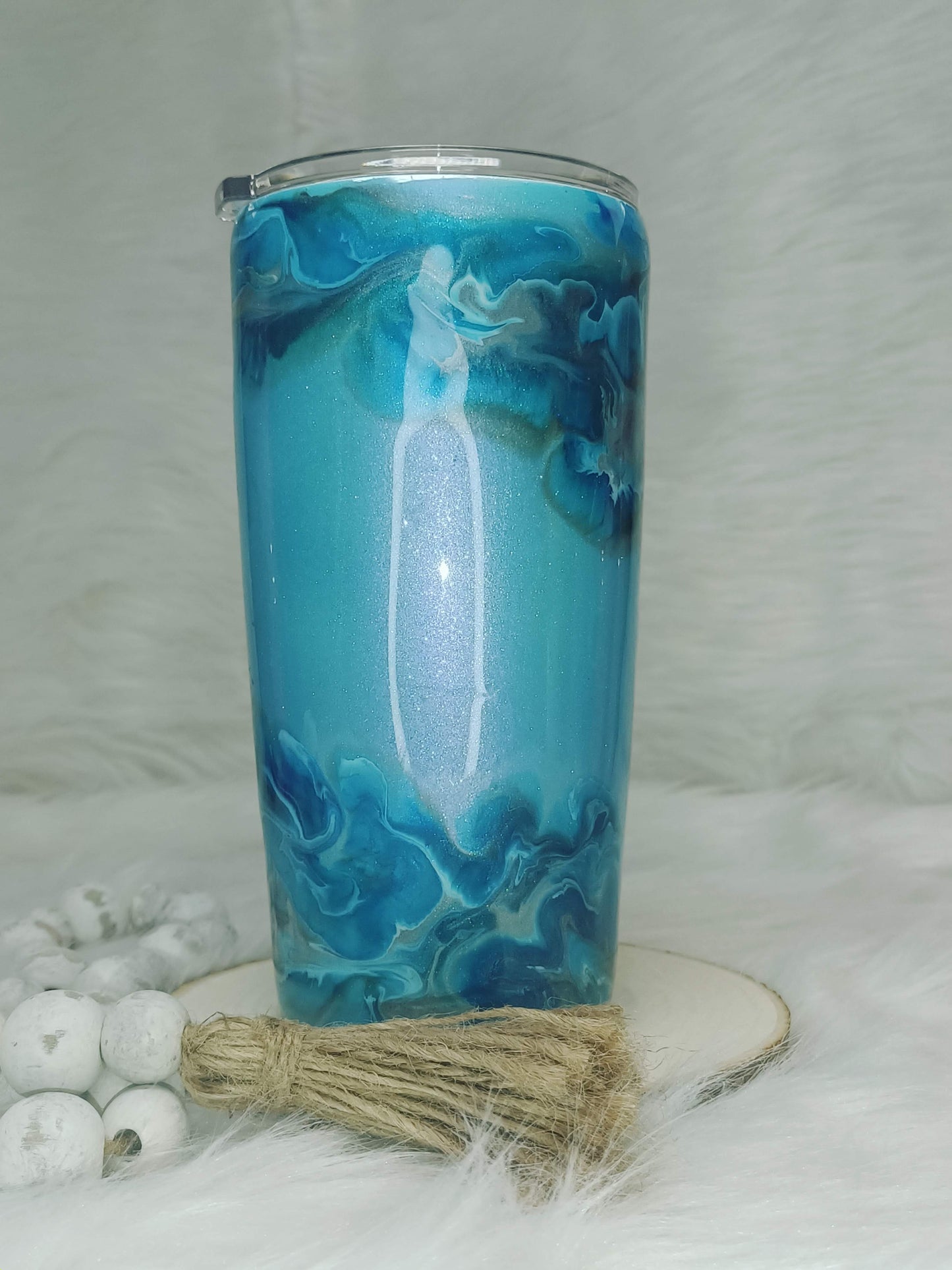 Blue Ink Drop 20 oz Regular Stainless Steel Tumbler