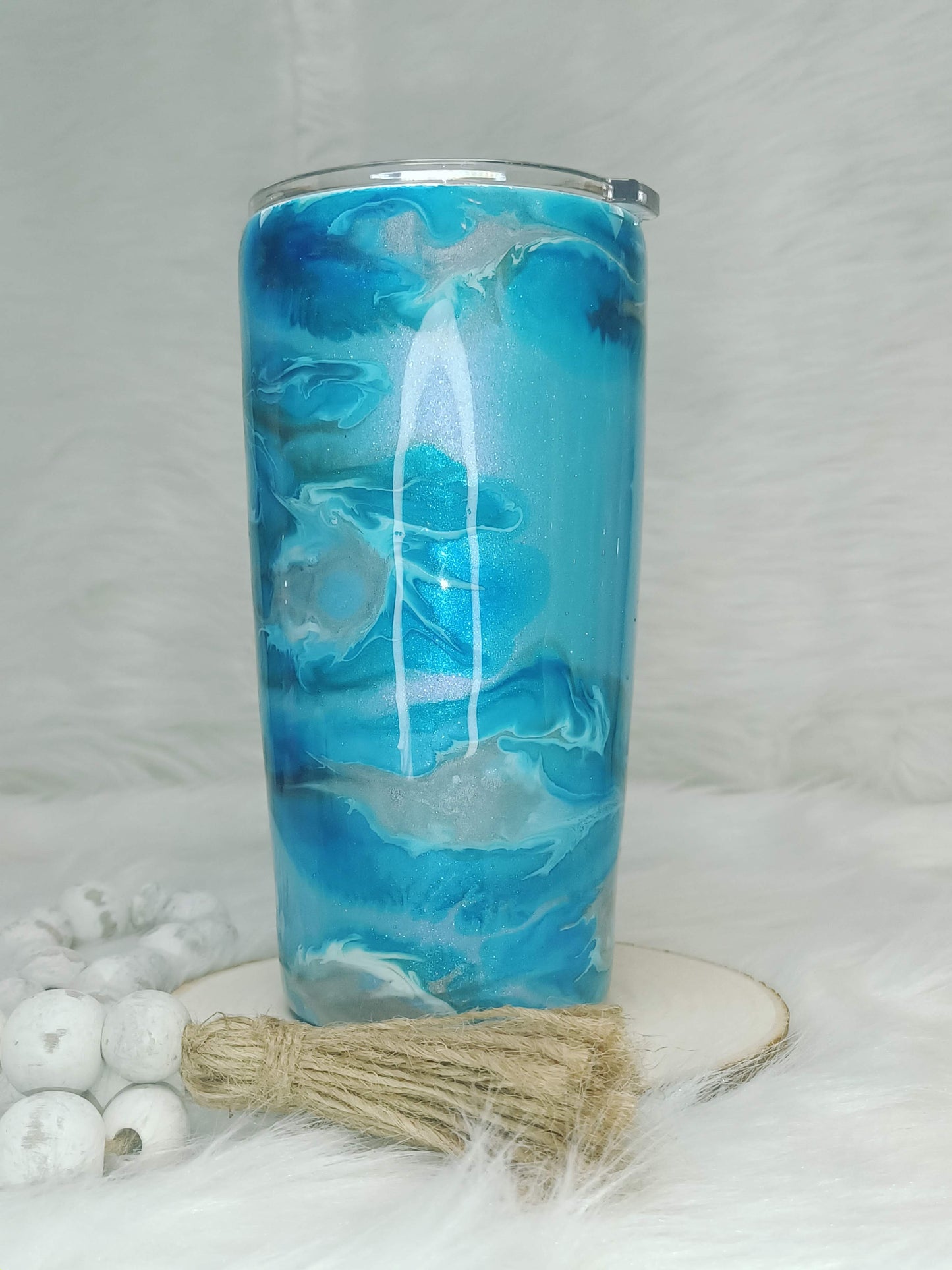 Blue Ink Drop 20 oz Regular Stainless Steel Tumbler