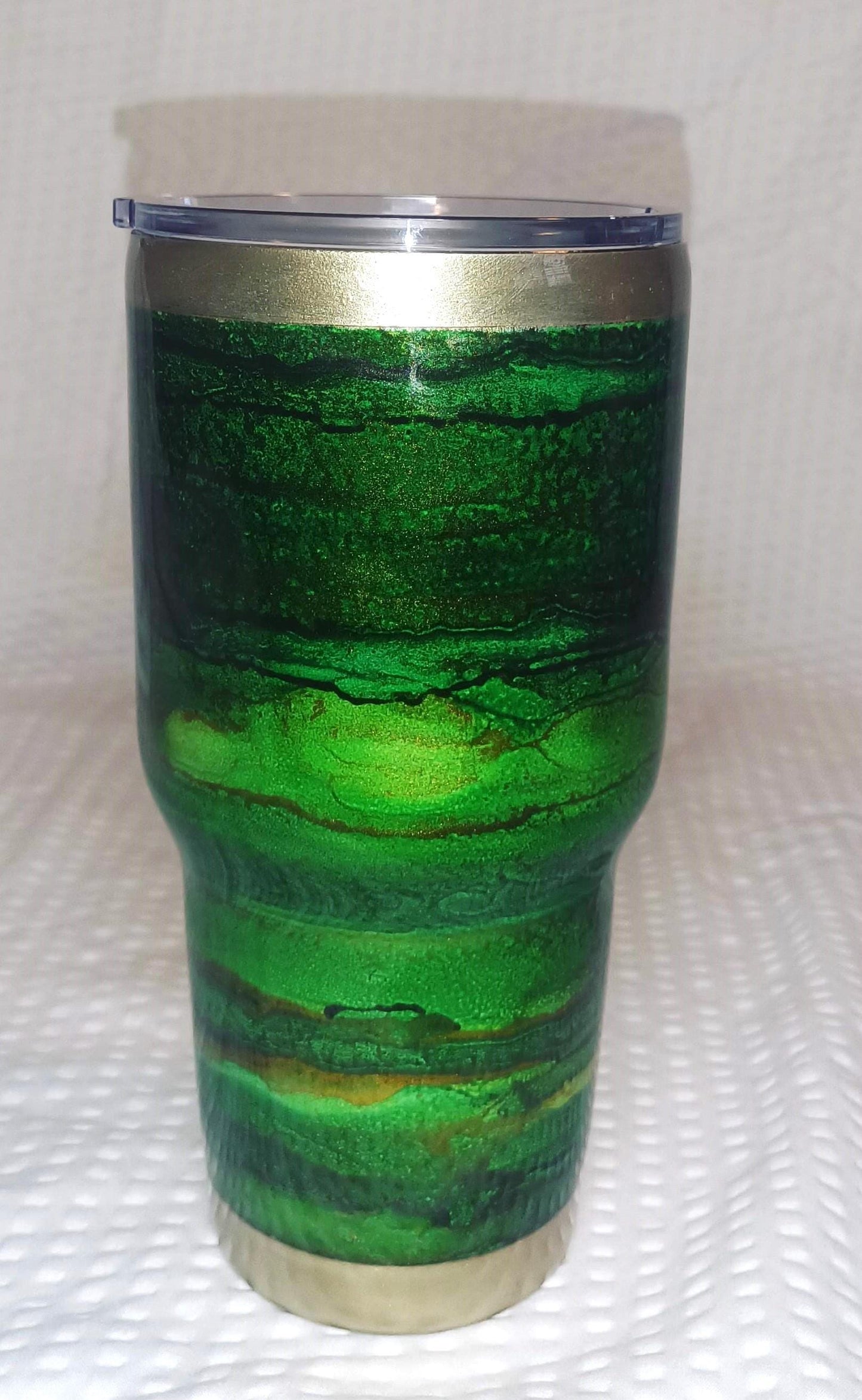 Green Alcohol Ink 30 oz Modern Stainless Steel Tumbler