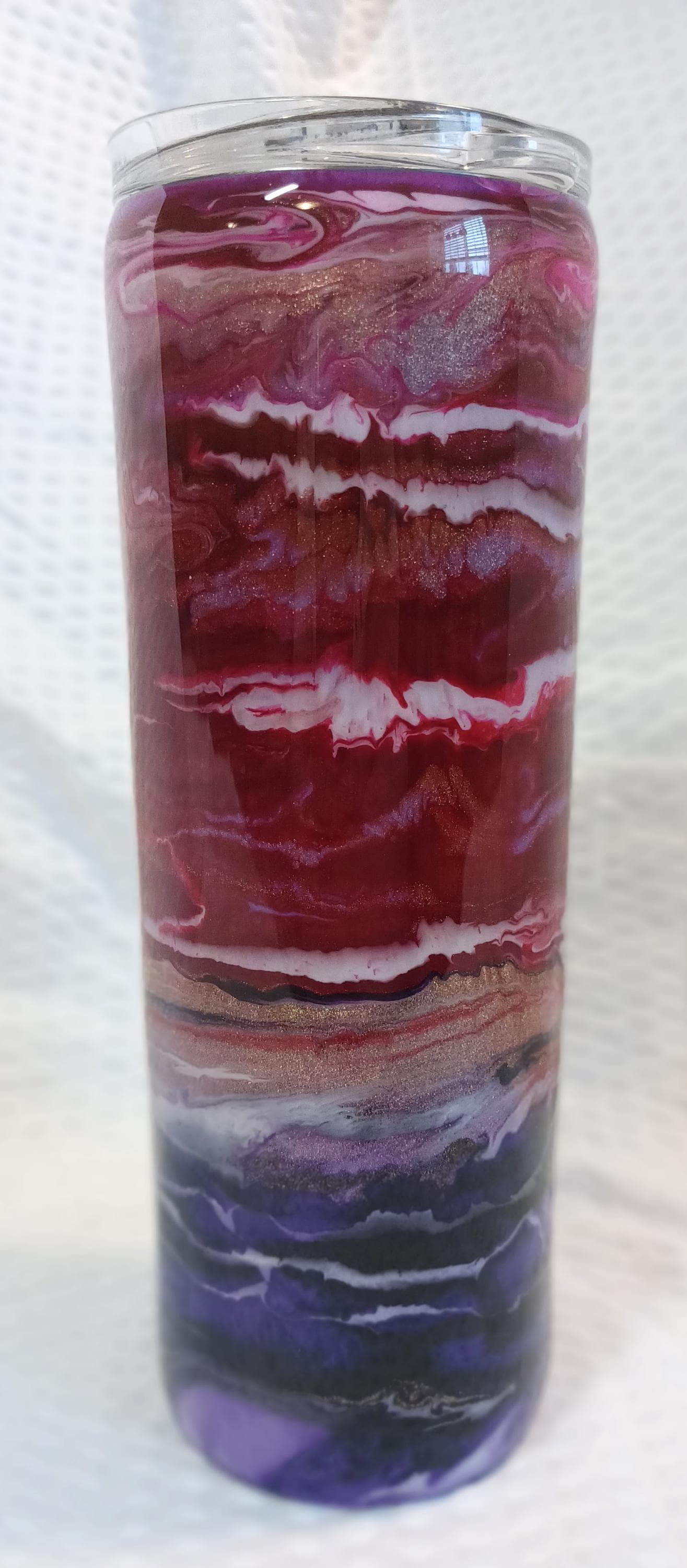 Red, Blue and Gold 20 oz Stainless Steel Tumbler