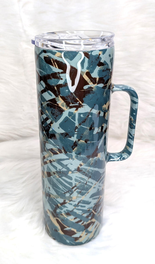 Camo 30 oz Skinny Stainless Steel Tumbler with a handle