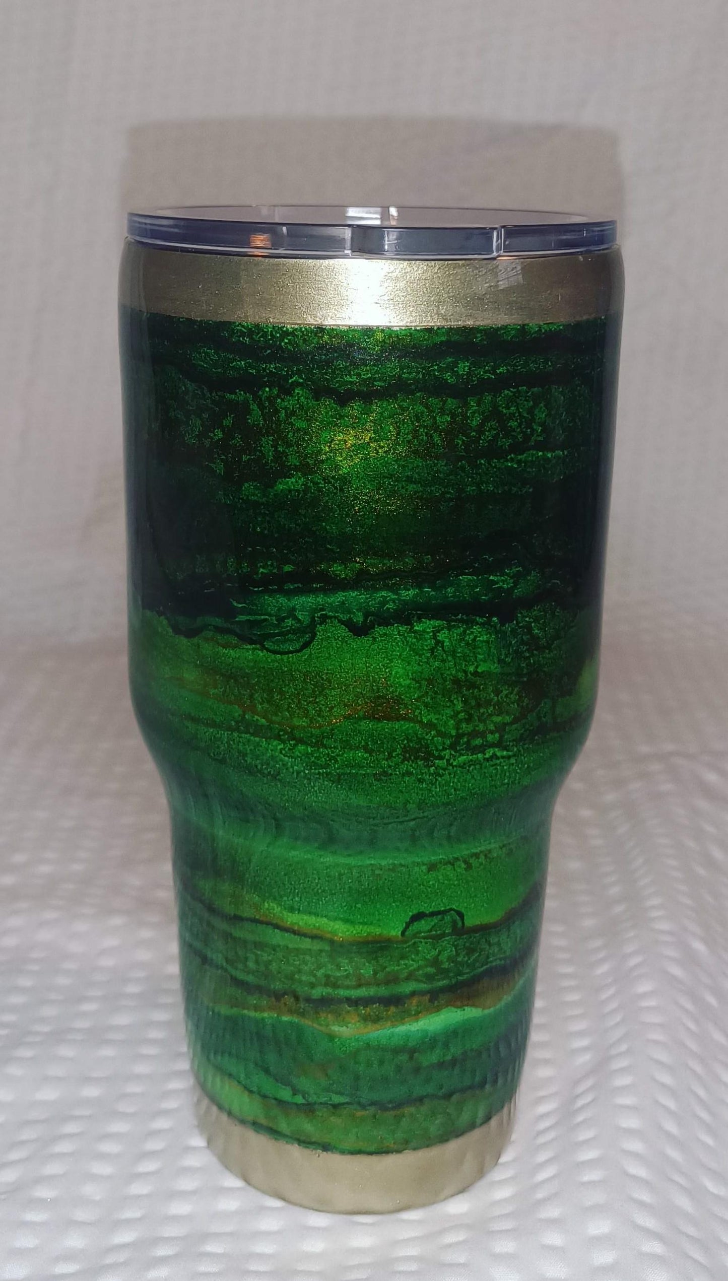 Green Alcohol Ink 30 oz Modern Stainless Steel Tumbler