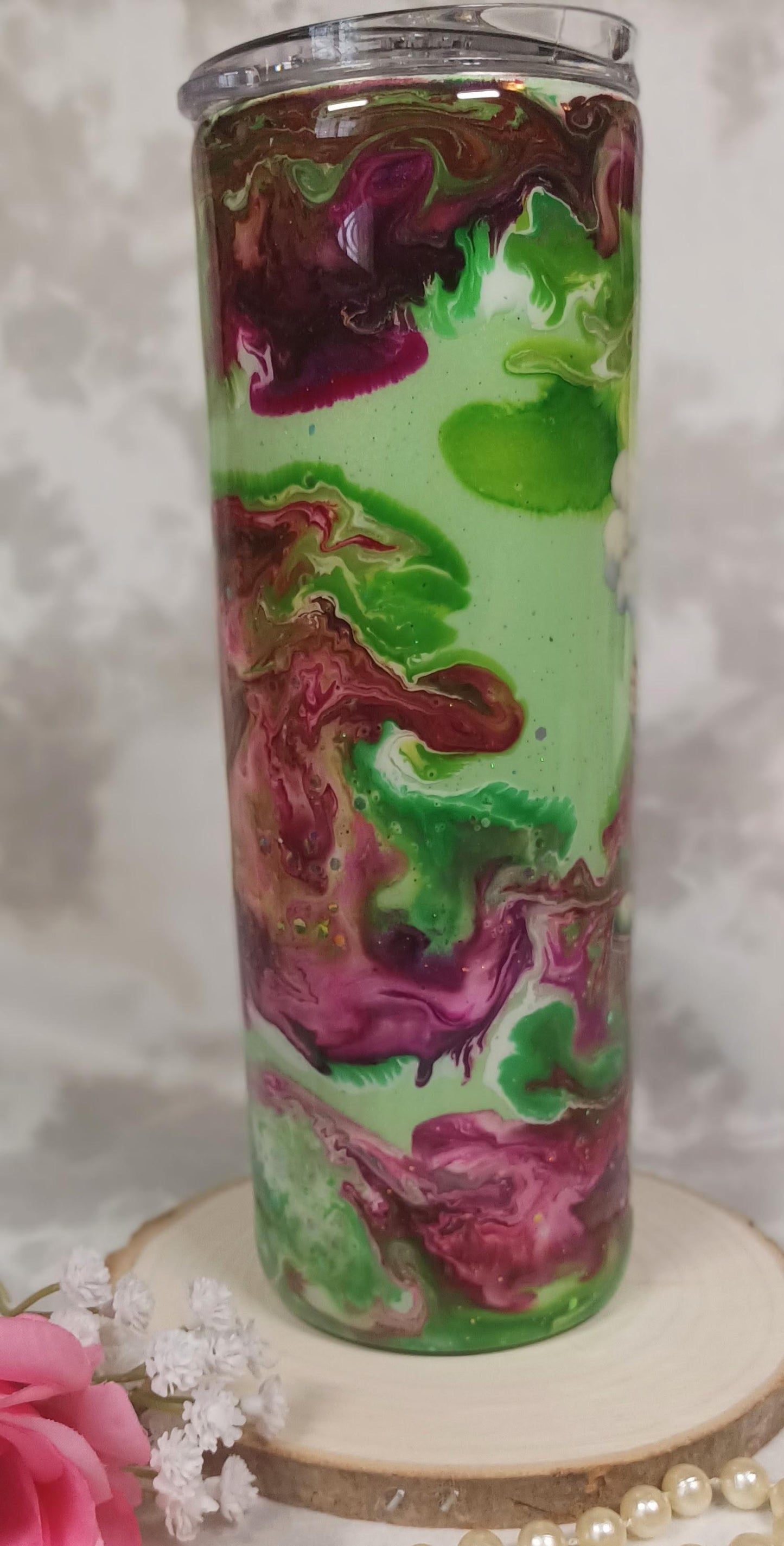 Green Bud Tender 20 oz Skinny Stainless Steel Tumbler