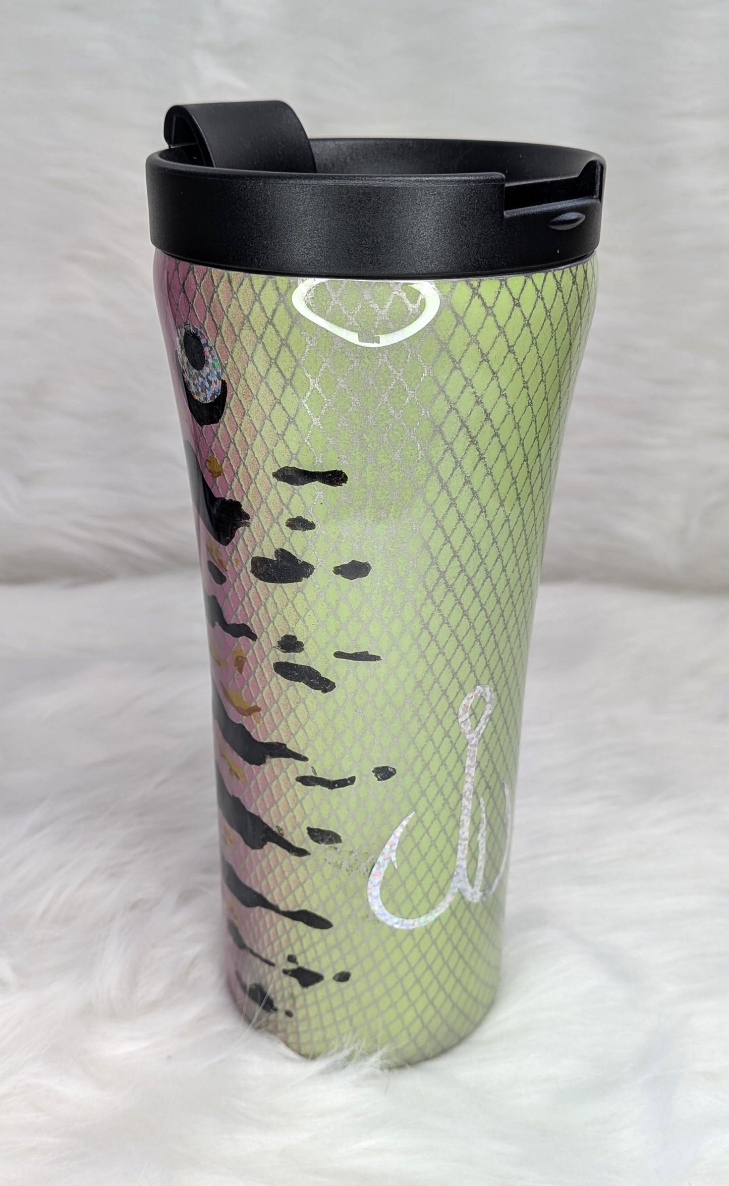 Fishing Lure 16 oz Slim Stainless Steel Travel Mug