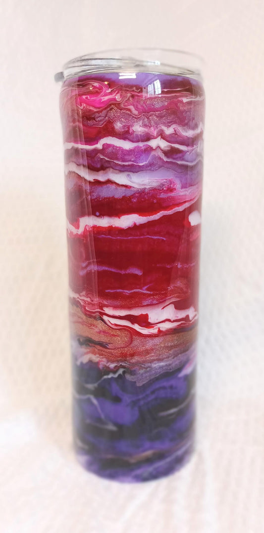 Red, Blue and Gold 20 oz Stainless Steel Tumbler