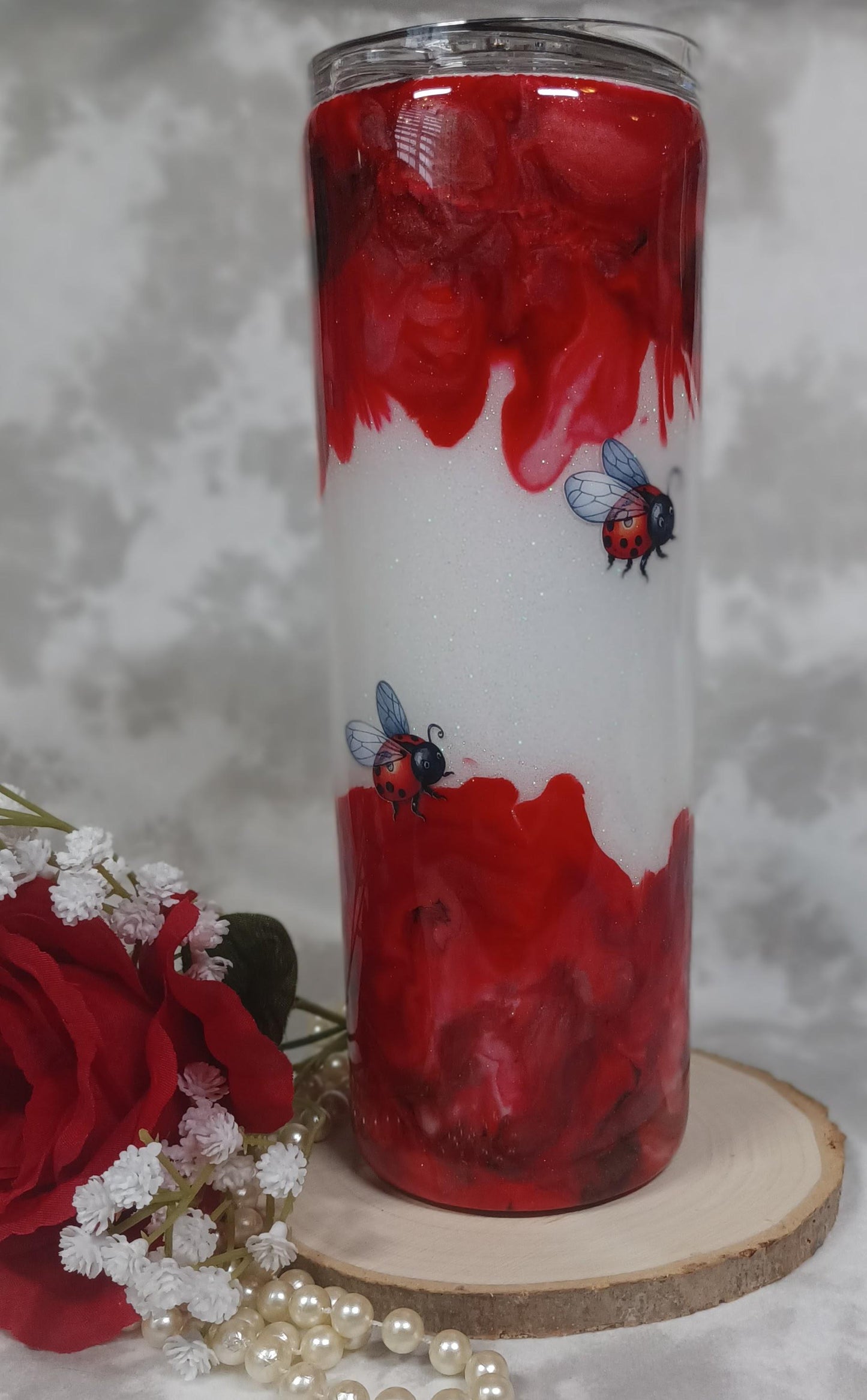 Gnome Red and White 20 oz Skinny Stainless Steel Tumbler
