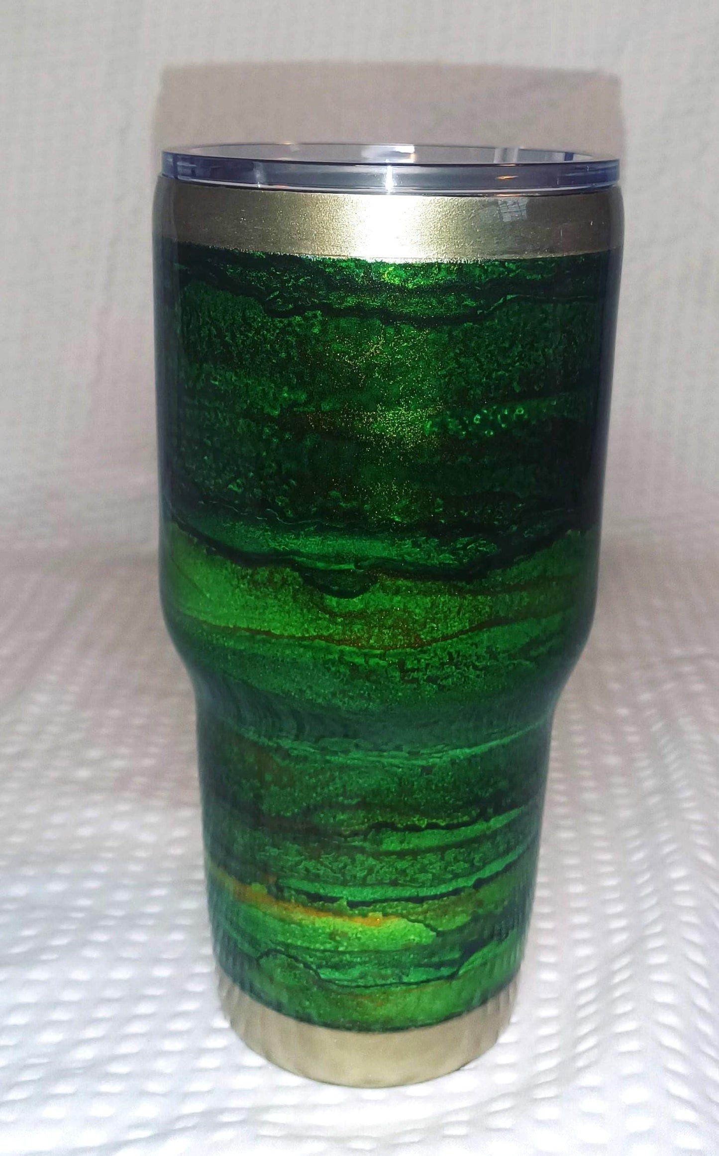 Green Alcohol Ink 30 oz Modern Stainless Steel Tumbler
