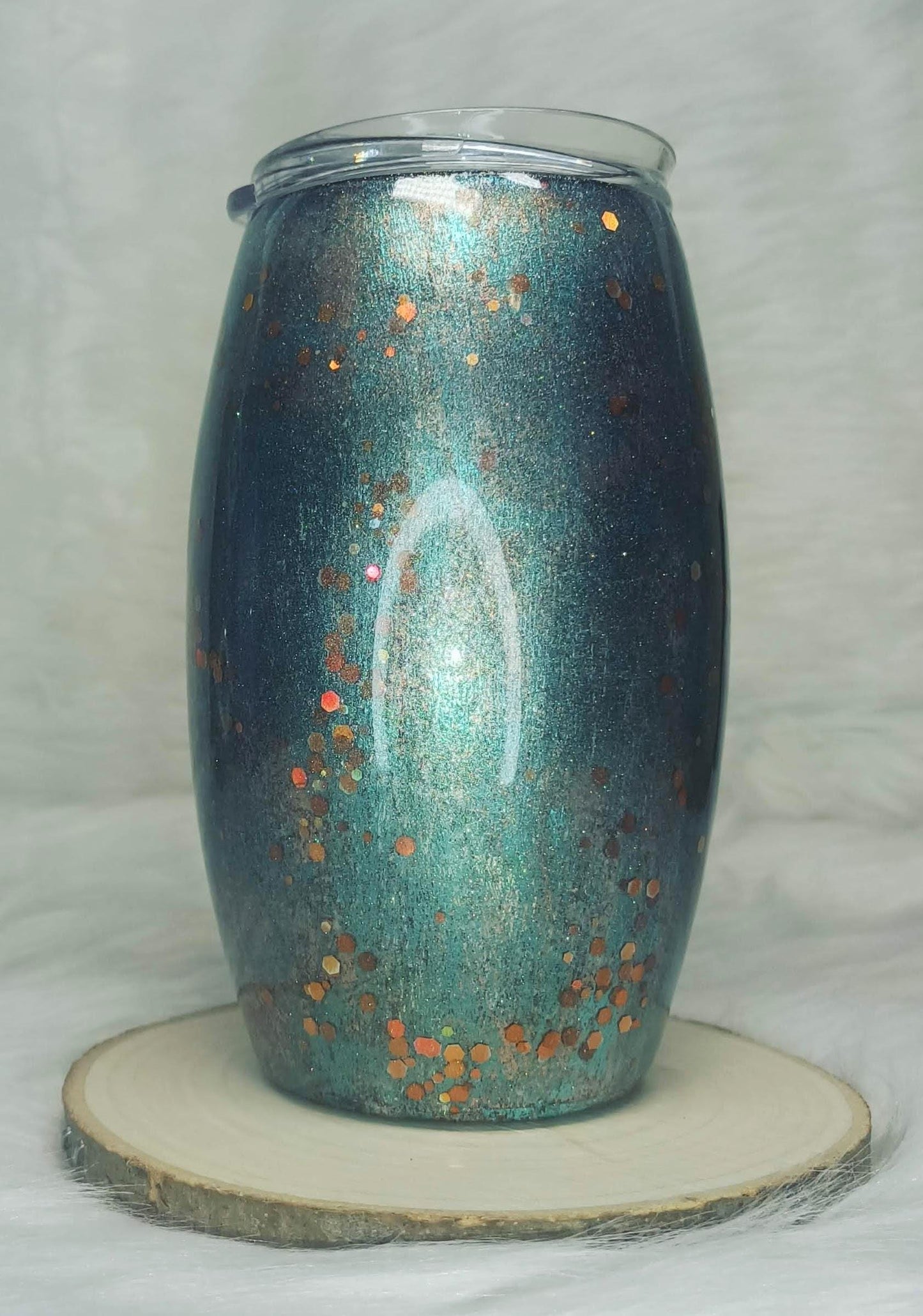 Distressed Teal 15 oz Stainless Steel Barrel Coffee Mug